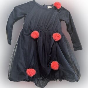 BillieBlush dress with Pom poms size 5
